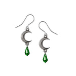 Alchemy Gothic Tears of the Moon - Green Pair of Earrings