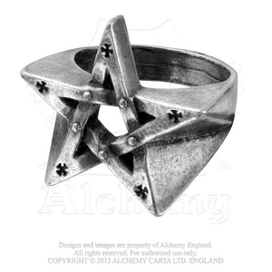 Alchemy Gothic Pentagration Ring from Gothic Spirit