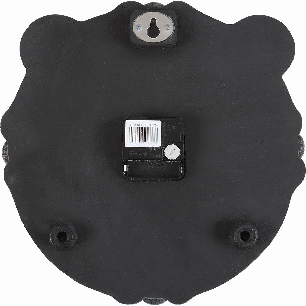 Back view of Sands Of Death gothic Clock Sculpture in Black by Spiral Clothing