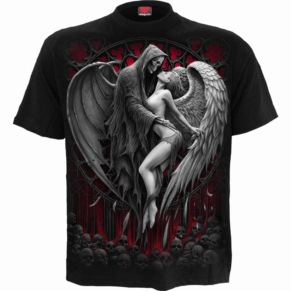 Forbidden gothic T-Shirt in Black by Spiral Clothing - Front view