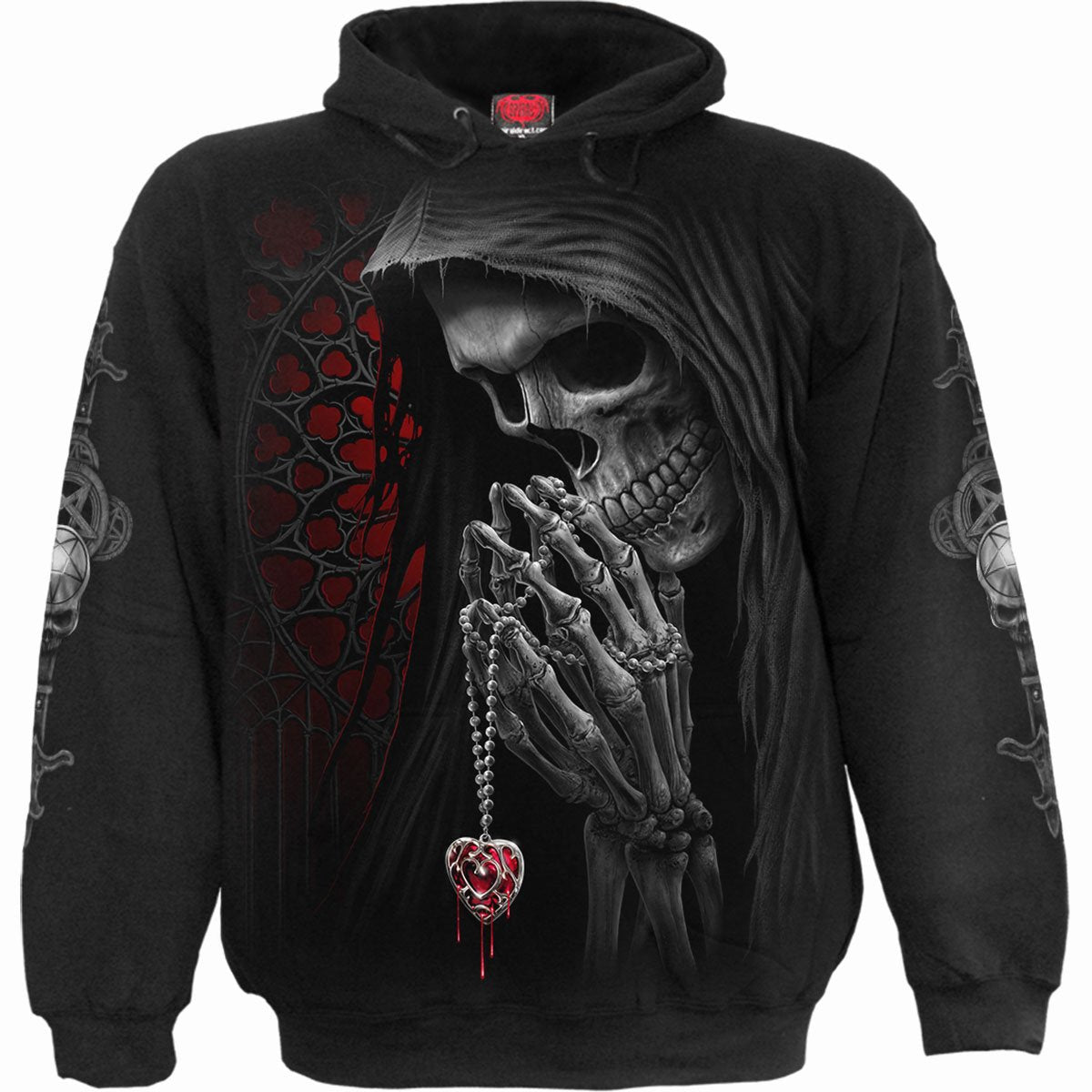 Forbidden gothic Men's Hoody in Black by Spiral Clothing - Front view