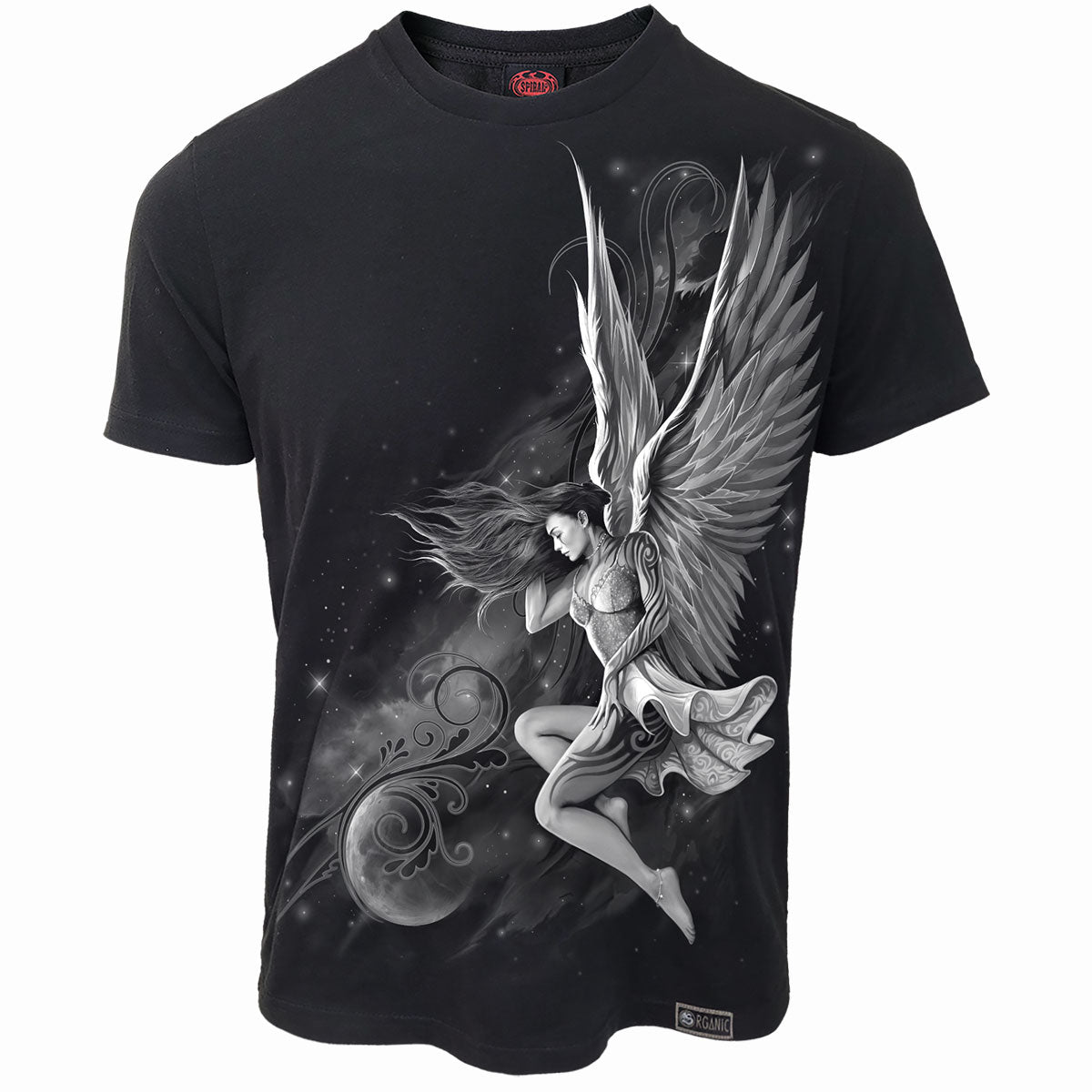 Lucid Dreams gothic Men's Organic T-Shirt in Black by Spiral Clothing - Front view