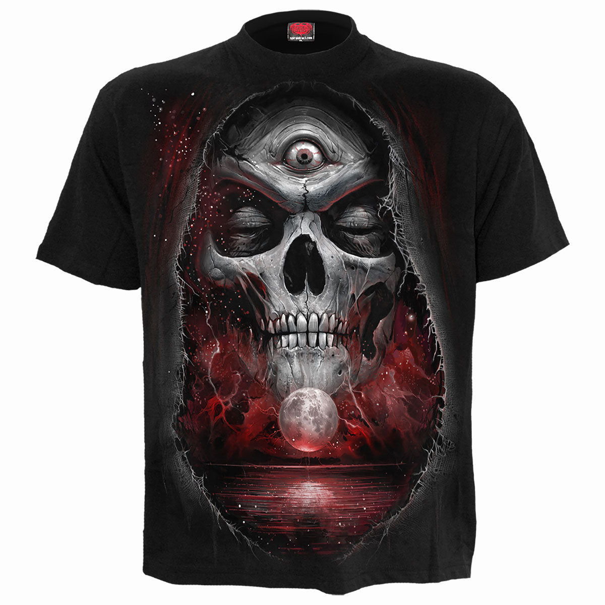 Third Eye Awakening gothic Men's T-Shirt in Black by Spiral Clothing - Front view