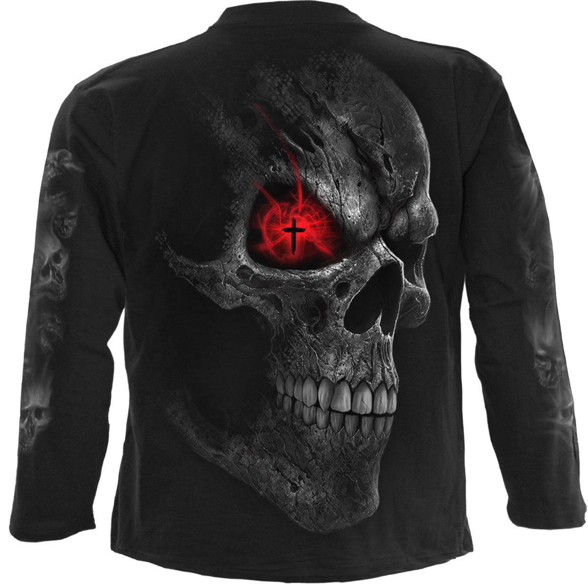 Death Stare gothic  Longsleeve T-Shirt in Black by Spiral Clothing 