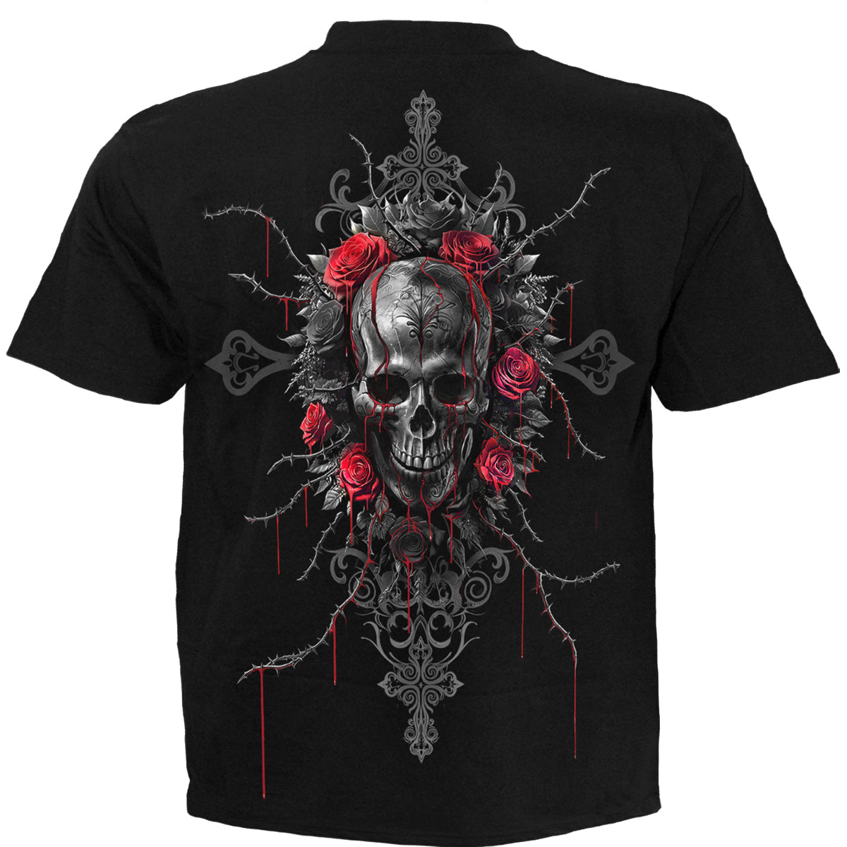 Back view of Love Is Dead gothic T-Shirt in Black by Spiral Clothing