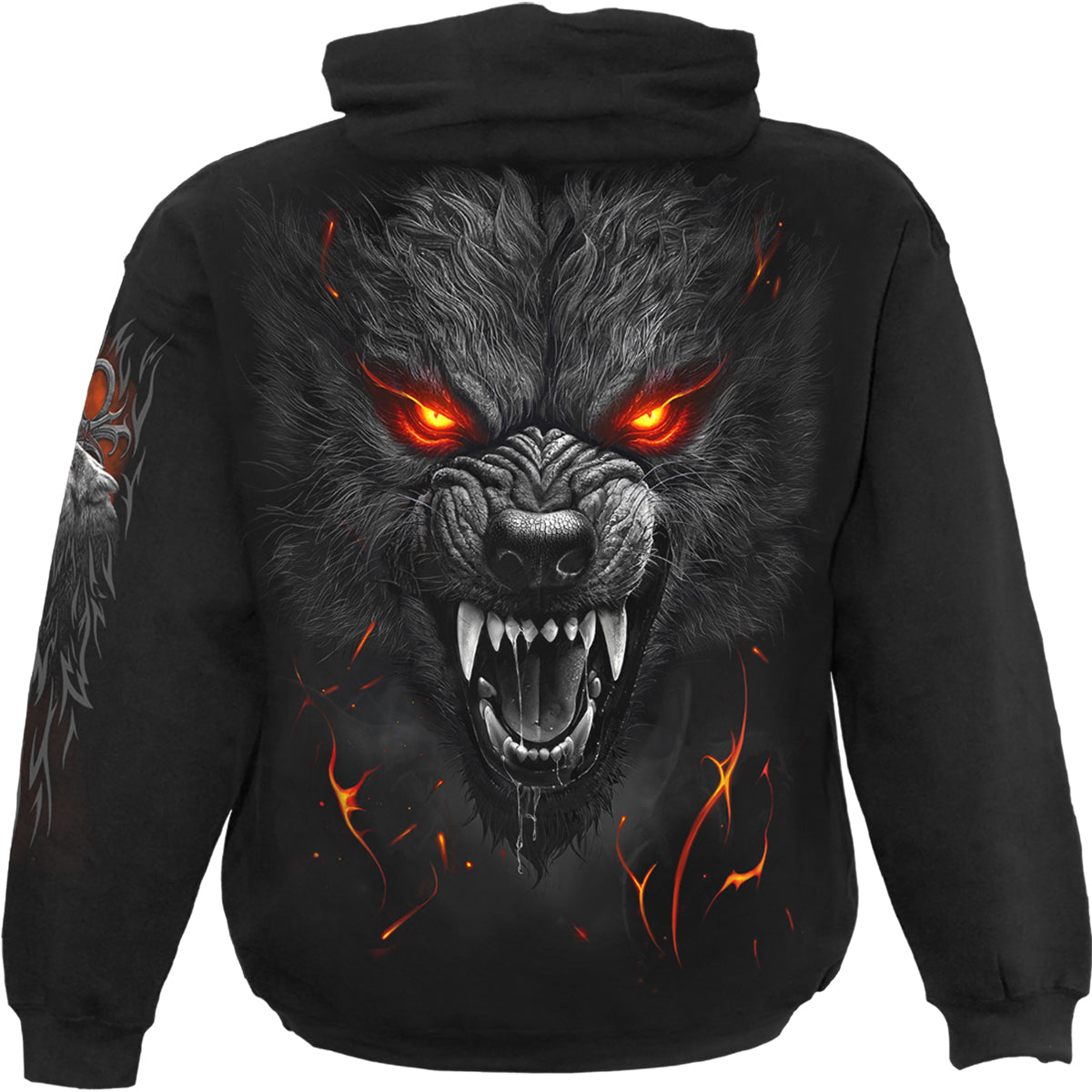 Back view of Darkest Fear gothic  Hoody in Black by Spiral Clothing