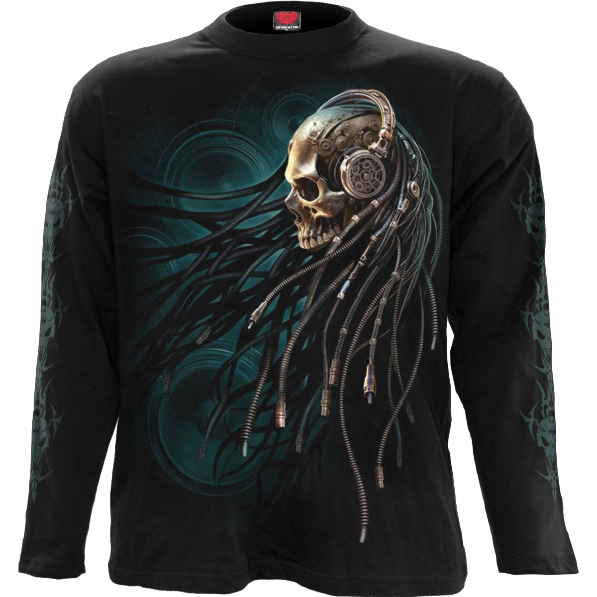 Dread Rocks gothic Men's Longsleeve T-Shirt in Black by Spiral Clothing 