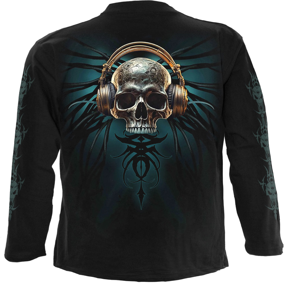 Dread Rocks gothic  Longsleeve T-Shirt in Black by Spiral Clothing 