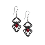Alchemy Gothic Black Widow Pair of Dropper Earrings