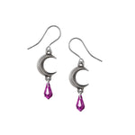 Alchemy Gothic Tears of the Moon - Amethyst Pair of Earrings