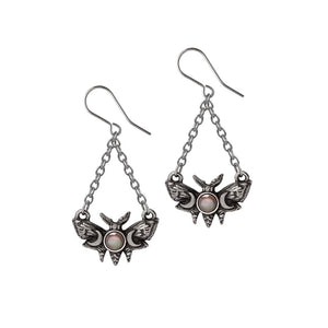 Alchemy Gothic Lunar Moth Pair of Earrings