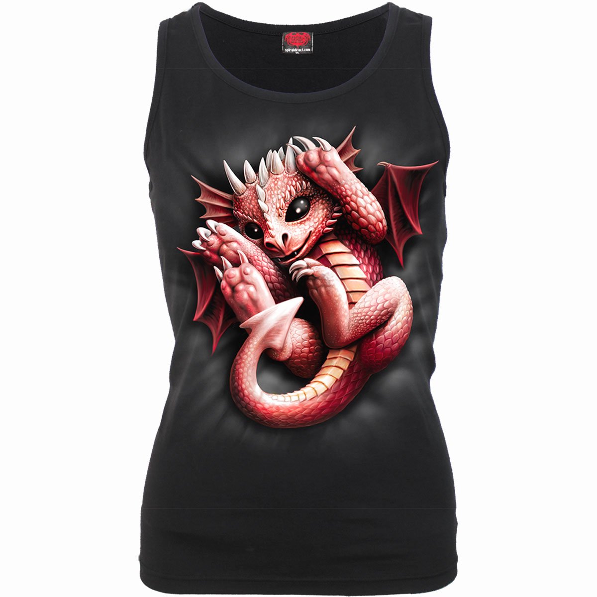 Whelp gothic Razor Back Top in Black by Spiral Clothing 