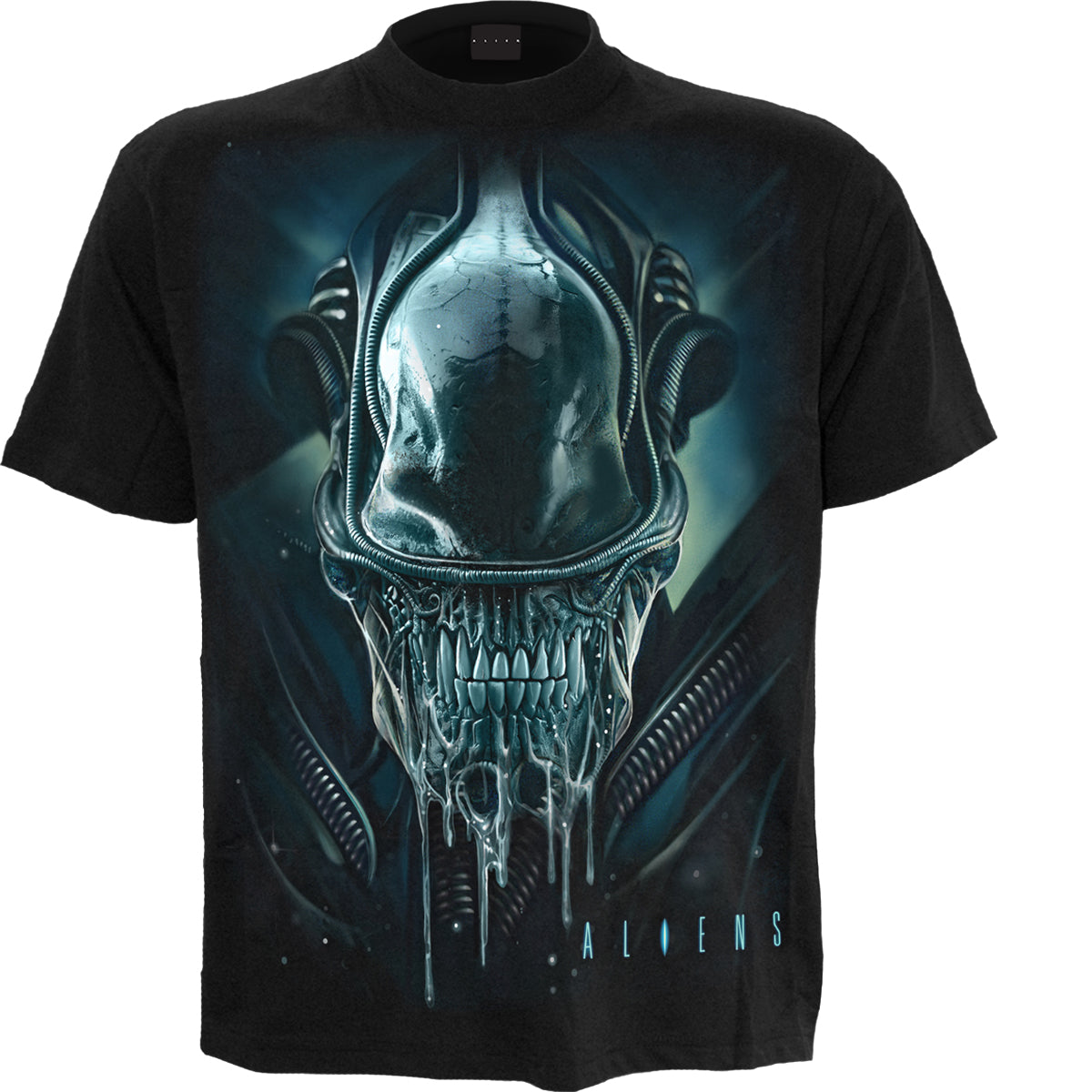 Alien - Xeno Morph gothic Front Print T-Shirt in Black by Spiral Clothing 