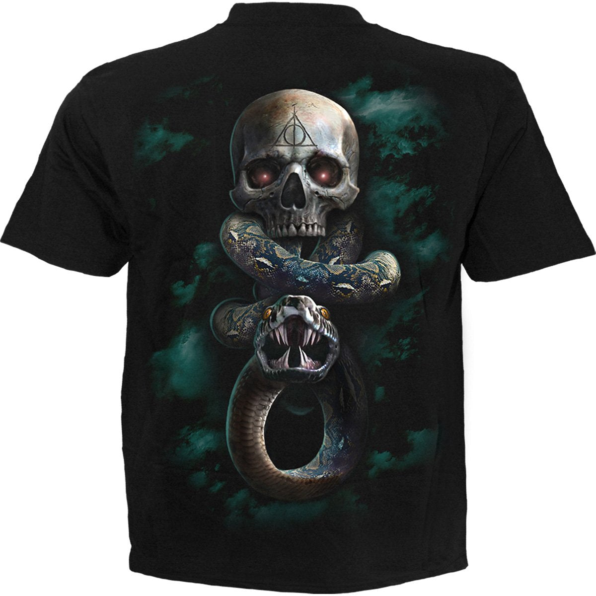 Back view of Dark Mark gothic T-Shirt in Black by Spiral Clothing