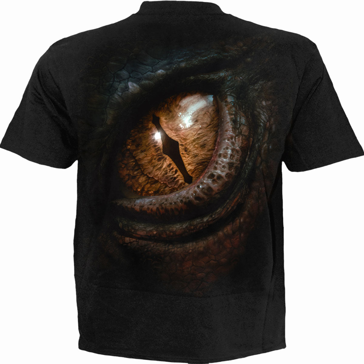 Back view of The Hobbit Smaug gothic  T-Shirt in Black by Spiral Clothing