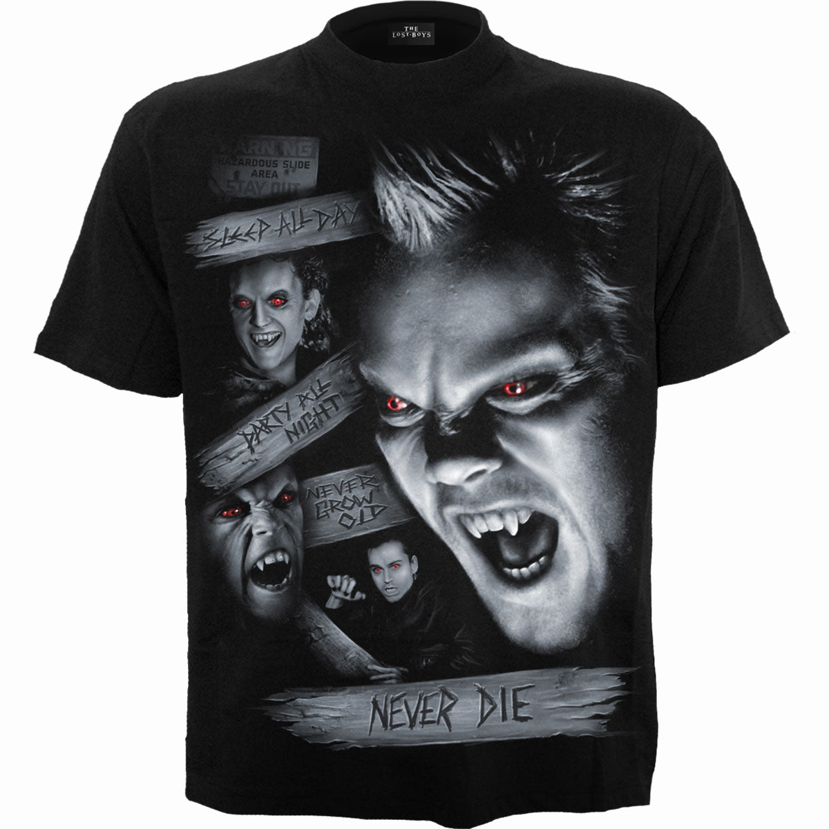 The Lost Boys - Never Die gothic Men's T-Shirt in Black by Spiral Clothing - Front view