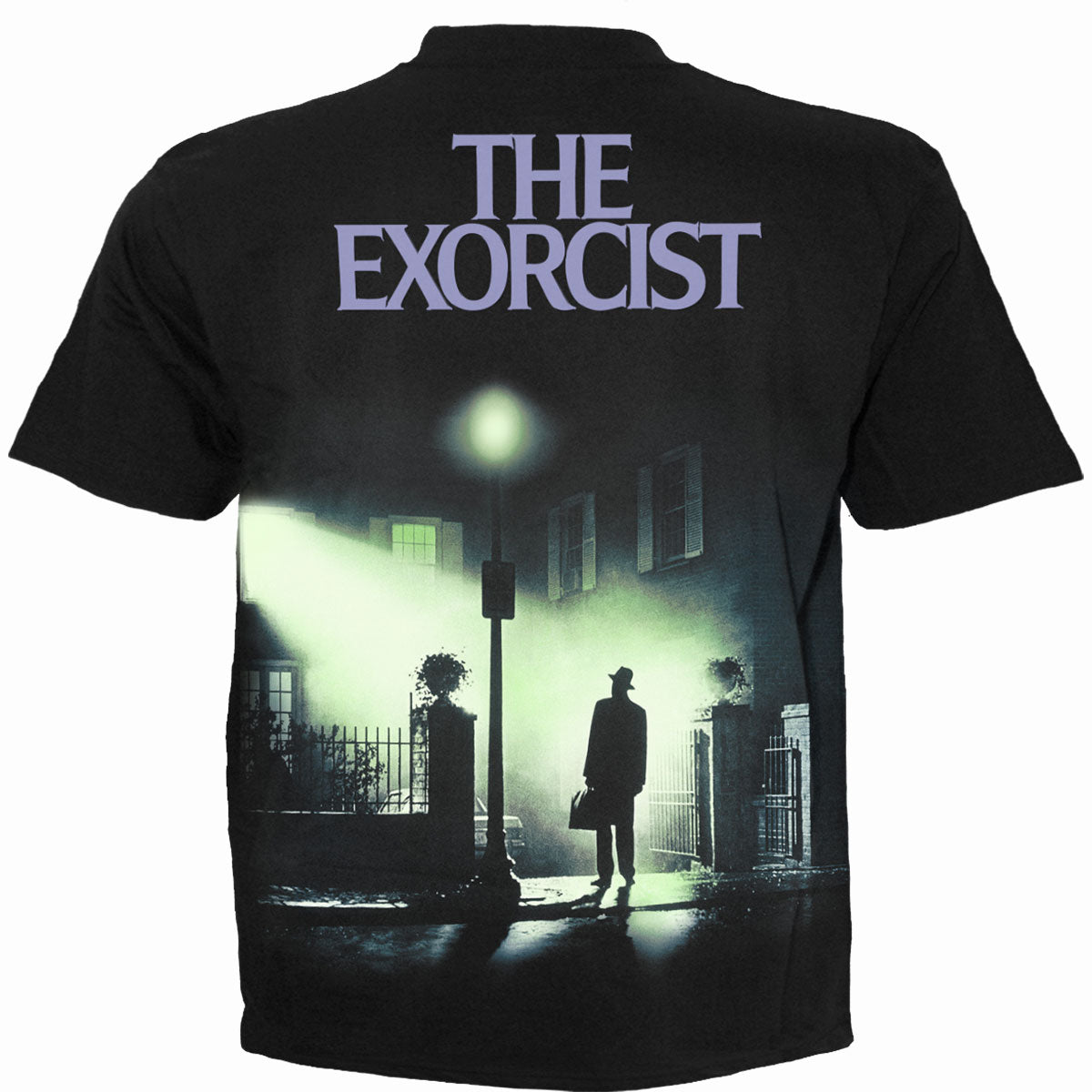 Back view of The Exorcist - Regan gothic  T-Shirt in Black by Spiral Clothing
