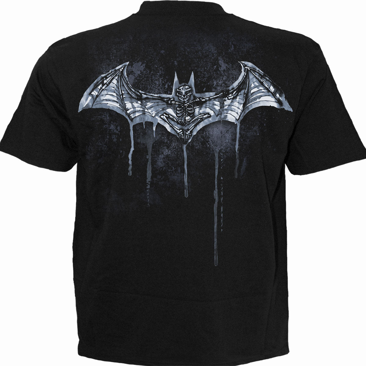 Back view of Batman - Nocturnal gothic  T-Shirt in Black by Spiral Clothing