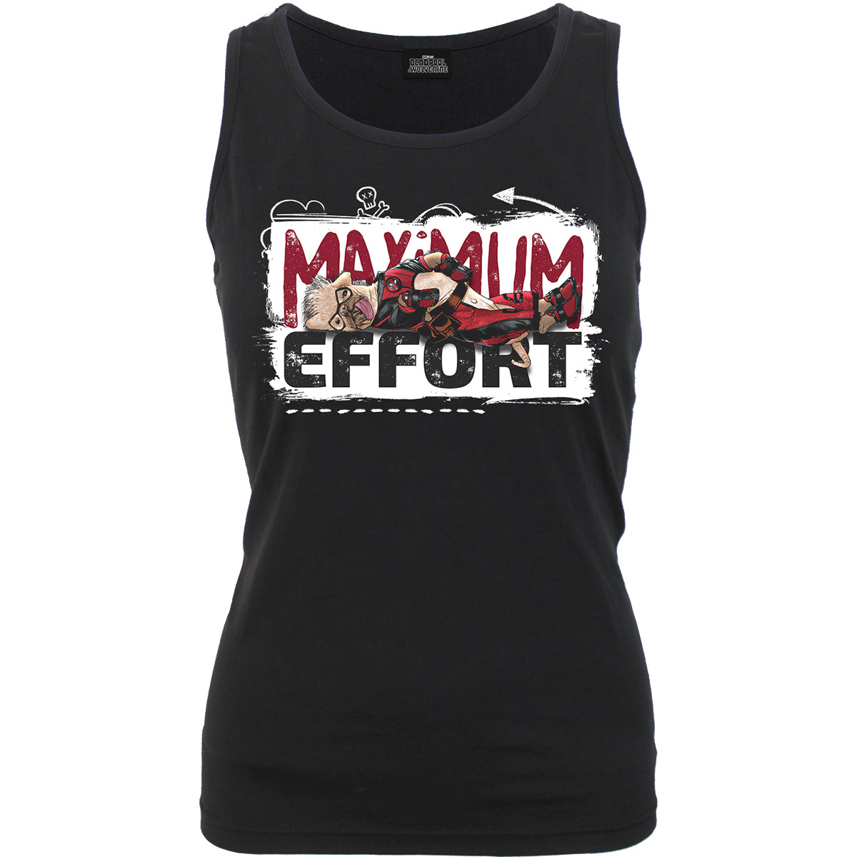 Deadpool - Maximum Effort gothic Women's Razor Back Top in Black by Spiral Clothing 