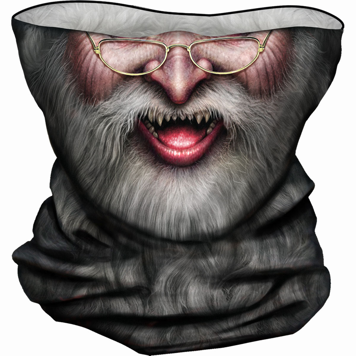 Santa Wrap gothic  Multifunctional Face Wrap in Black by Spiral Clothing 