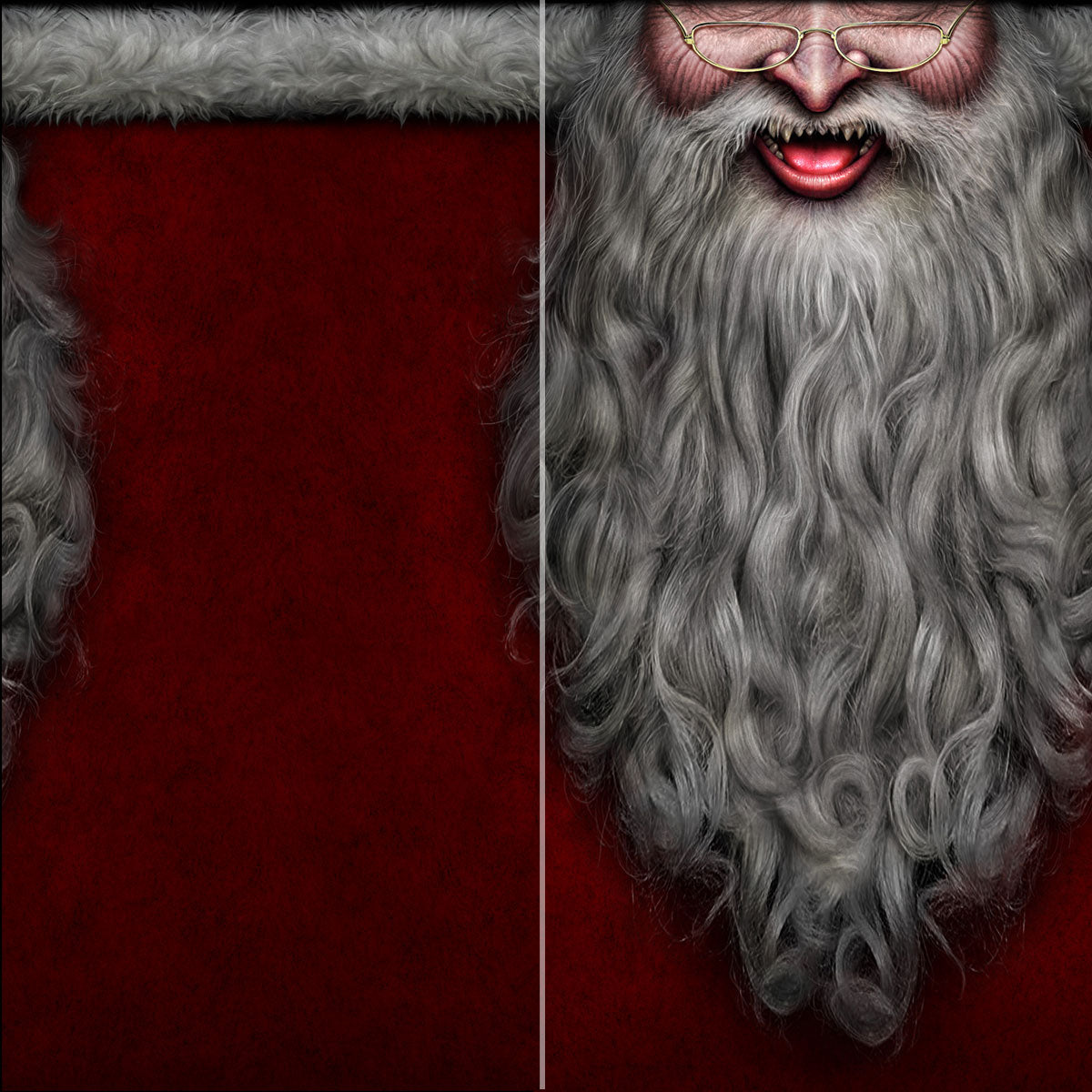 Santa Wrap gothic  Multifunctional Face Wrap in Black by Spiral Clothing 