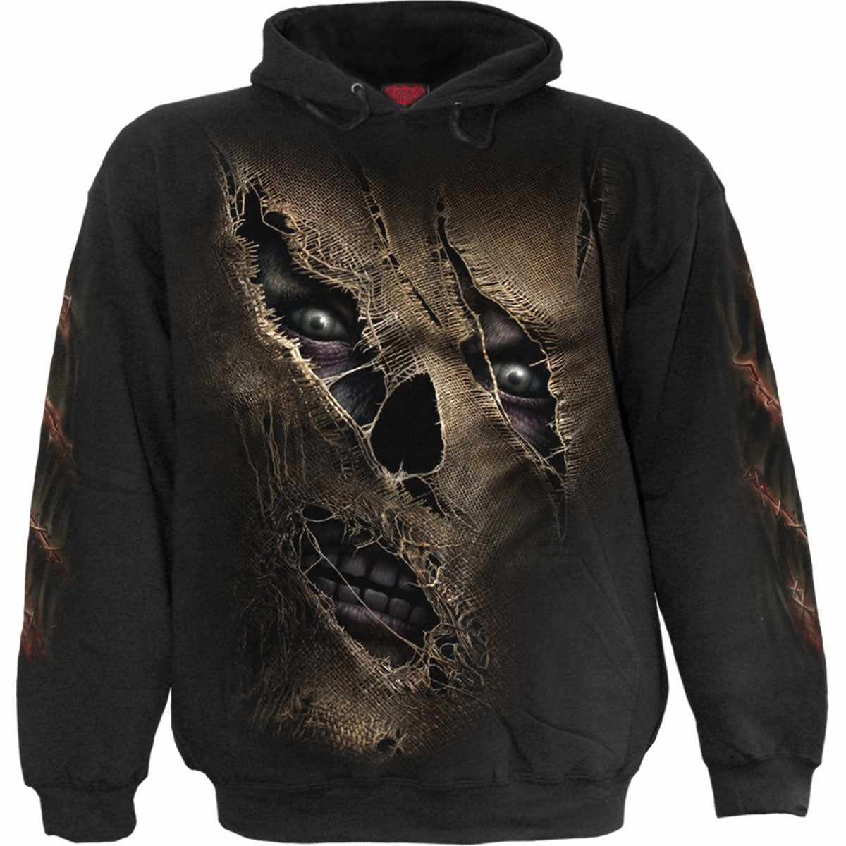 Thread Scare gothic Men's Hoody in Black by Spiral Clothing 