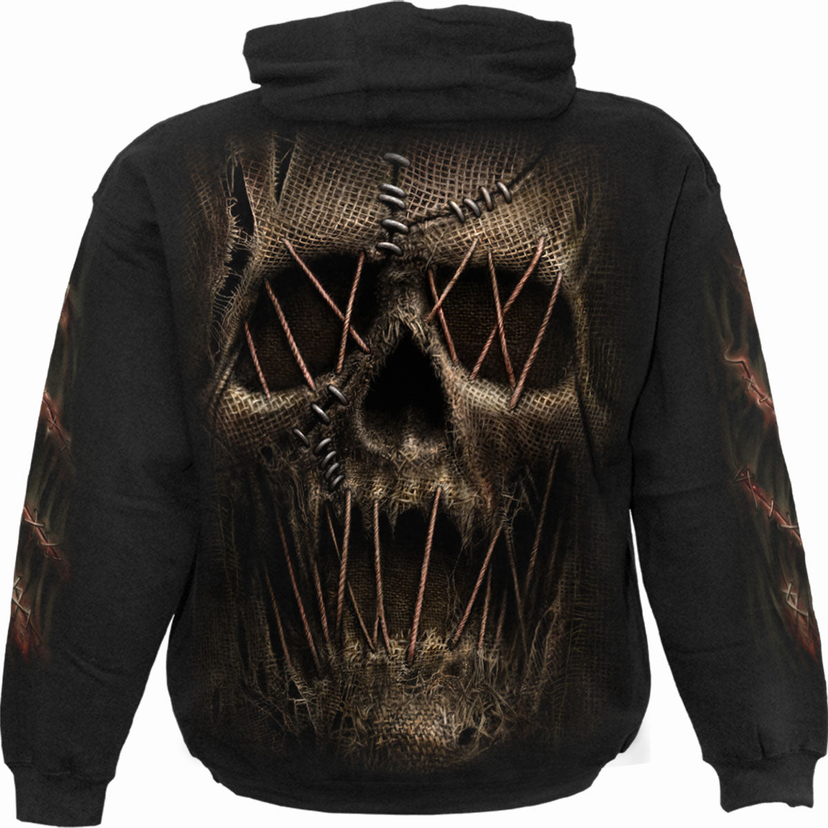 Thread Scare gothic  Hoody in Black by Spiral Clothing 