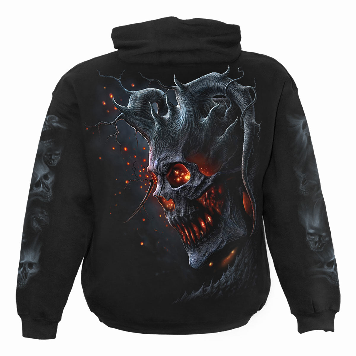 Death Embers gothic  Hoody in Black by Spiral Clothing 