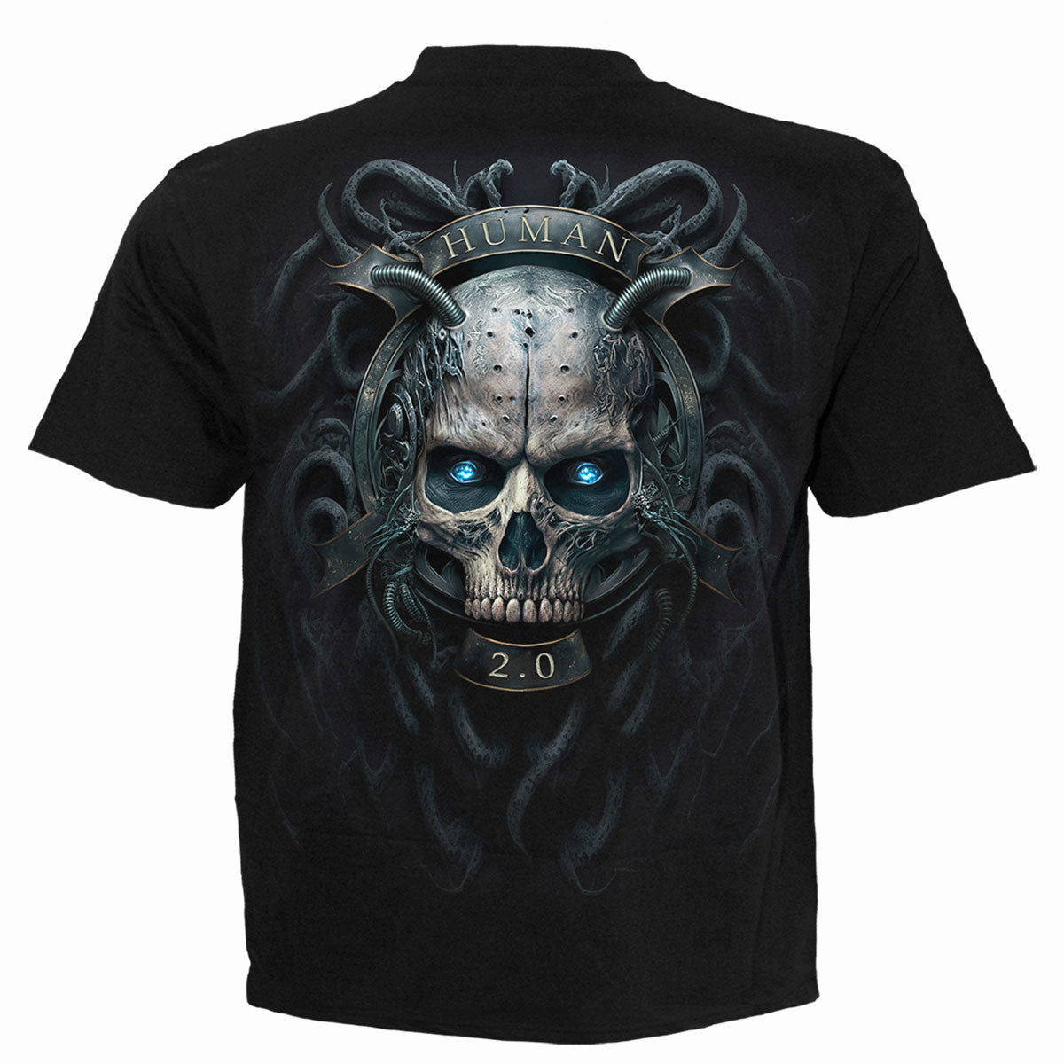 Human 2.0 gothic  T-Shirt in Black by Spiral Clothing 