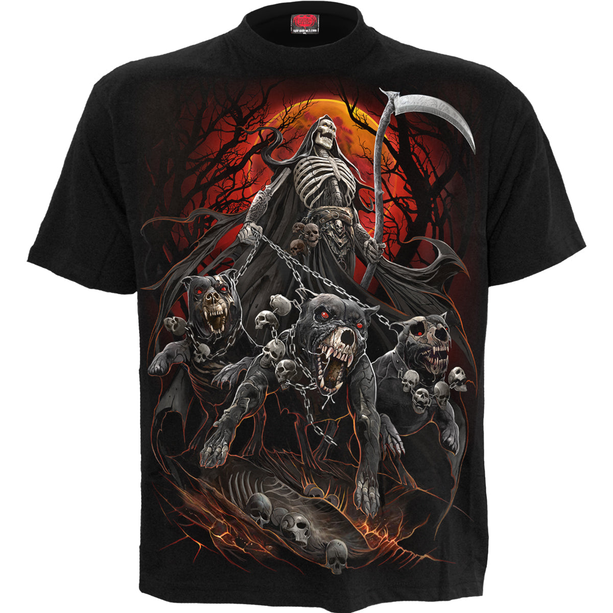 Harbingers gothic Men's T-Shirt in Black by Spiral Clothing 