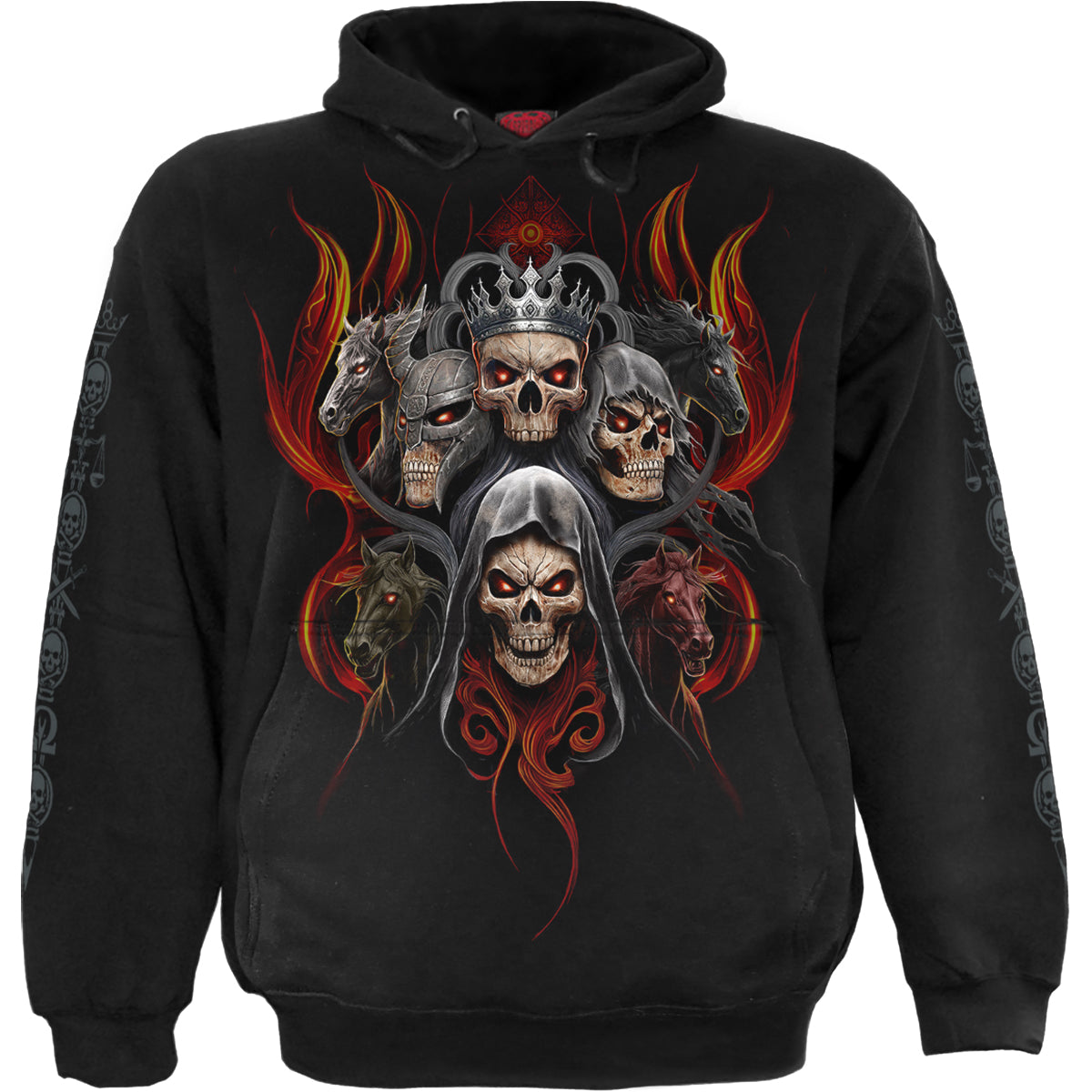 Revelation gothic Men's Hoody in Black by Spiral Clothing - Front view