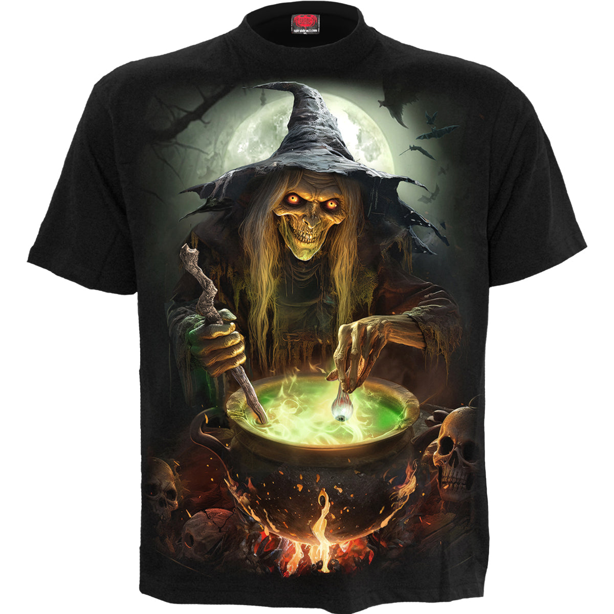 Witch's Brew gothic Men's T-Shirt in Black by Spiral Clothing - Front view