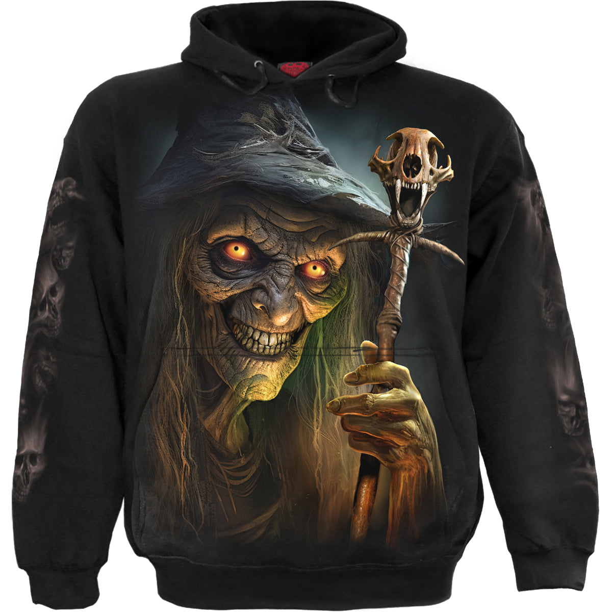 Witch's Brew gothic Men's Hoody in Black by Spiral Clothing - Front view
