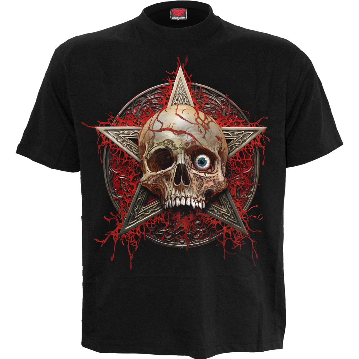 Creeping Curse gothic Men's T-Shirt in Black by Spiral Clothing - Front view