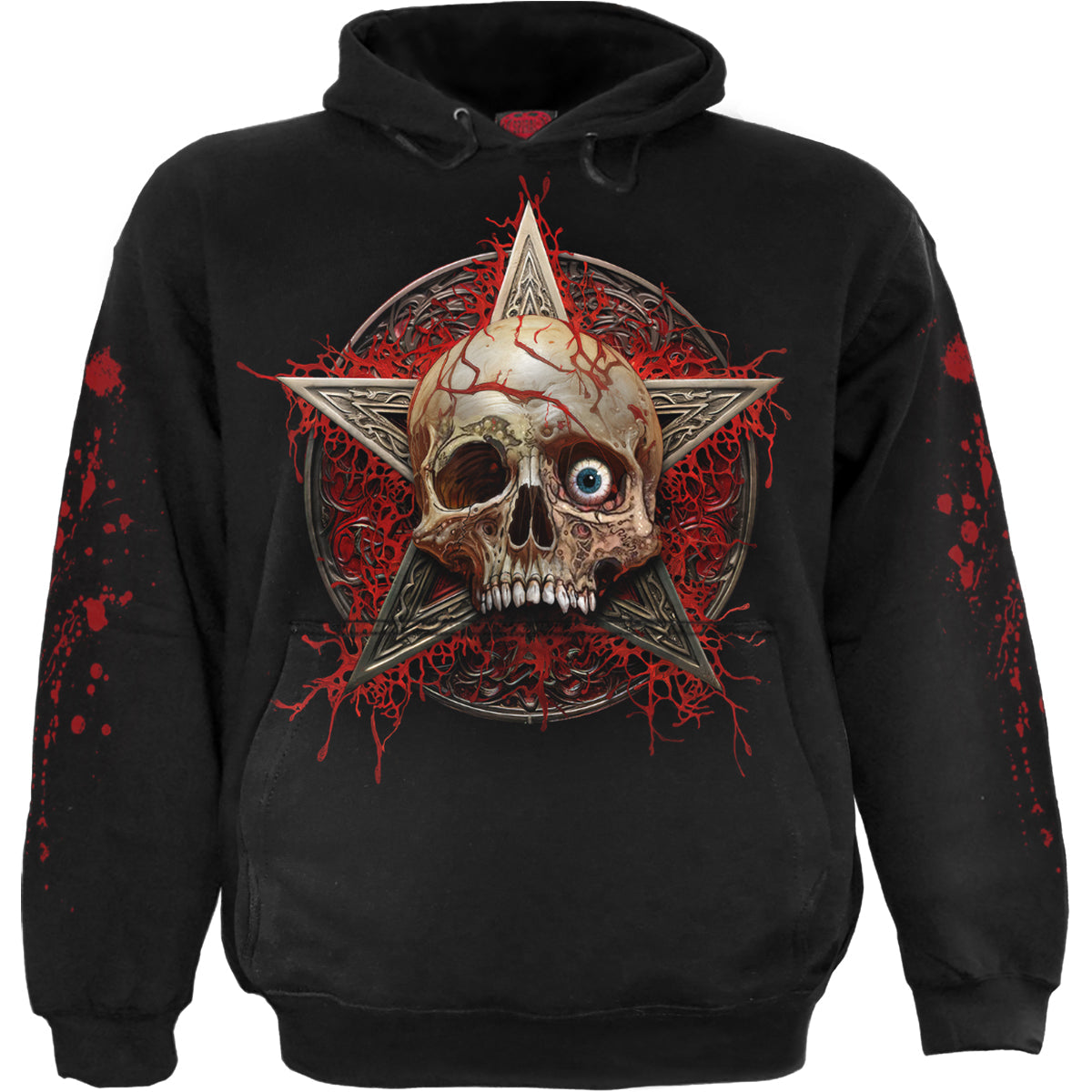 Creeping Curse gothic Men's Hoody in Black by Spiral Clothing 
