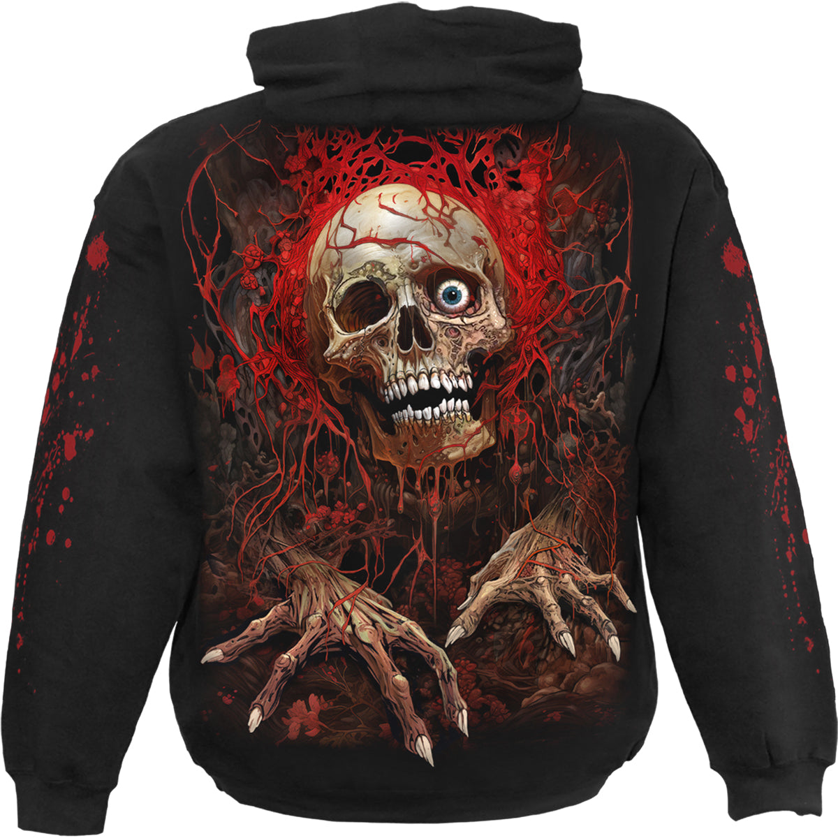 Creeping Curse gothic  Hoody in Black by Spiral Clothing 