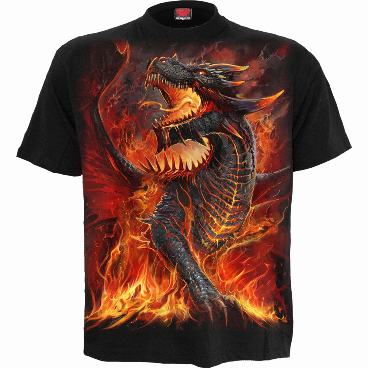 Draconis gothic Men's T-Shirt in Black by Spiral Clothing 