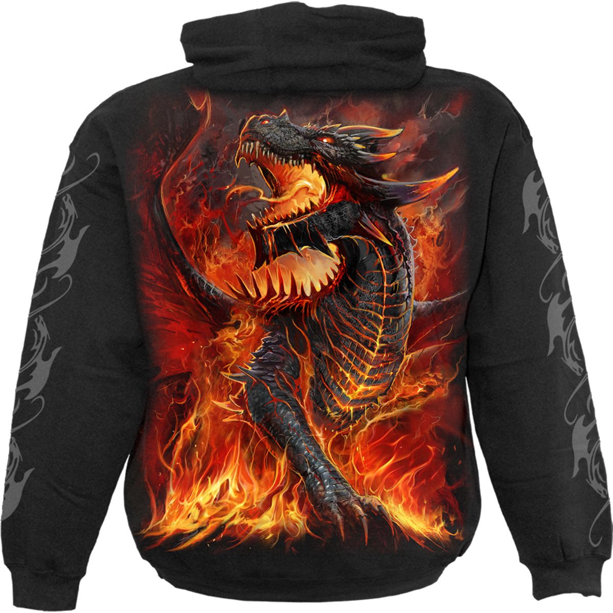 Draconis gothic  Hoody in Black by Spiral Clothing 