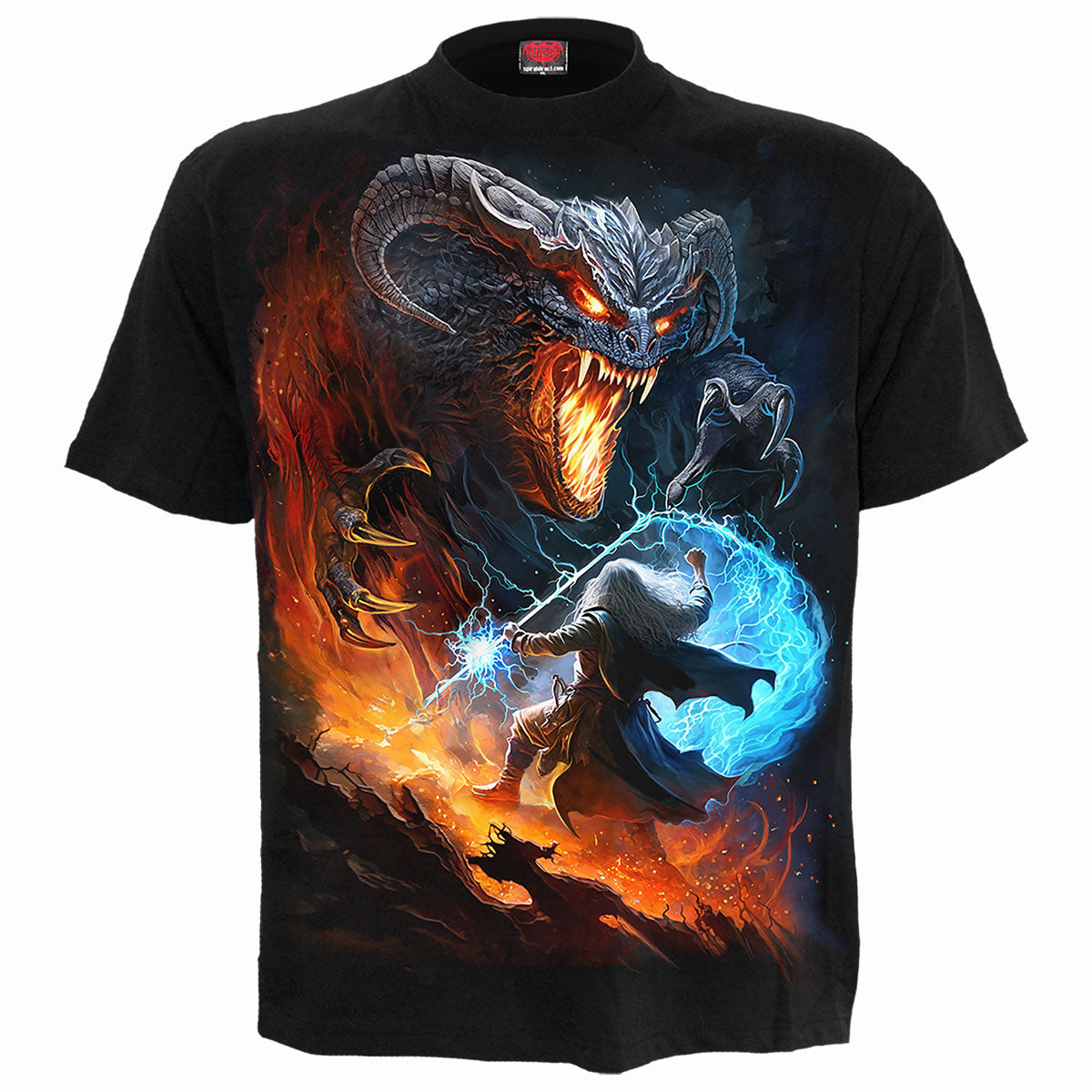 Infernal Duel gothic Men's T-Shirt in Black by Spiral Clothing 