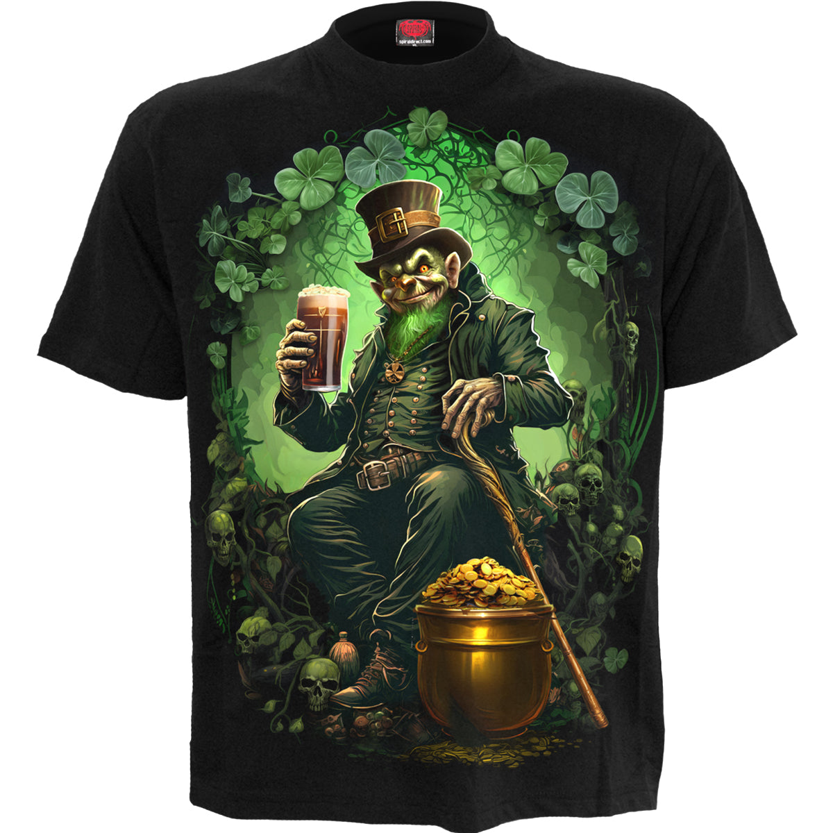 Shenanigans gothic T-Shirt in Black by Spiral Clothing - Front view