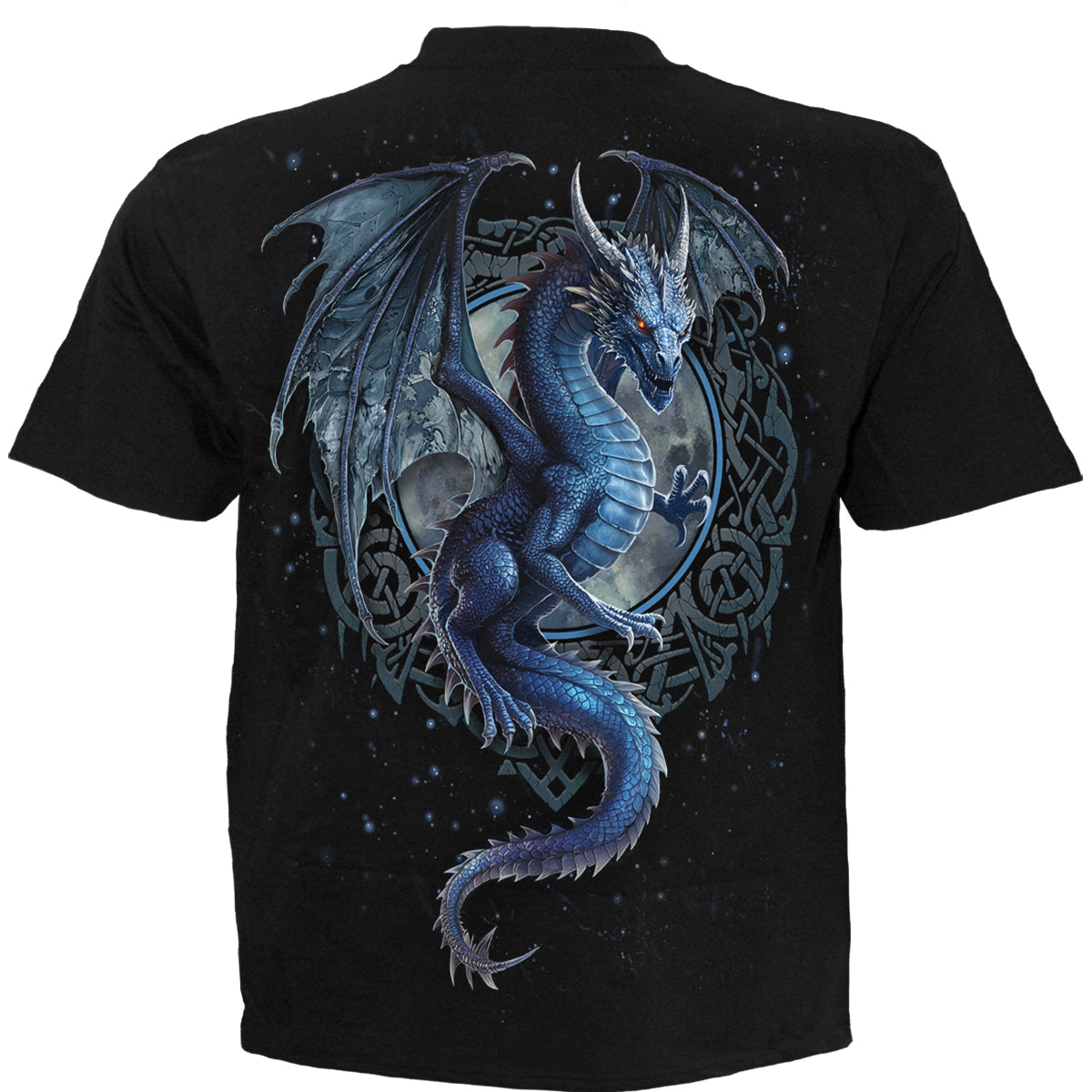 Storm Dragon gothic  T-Shirt in Black by Spiral Clothing 