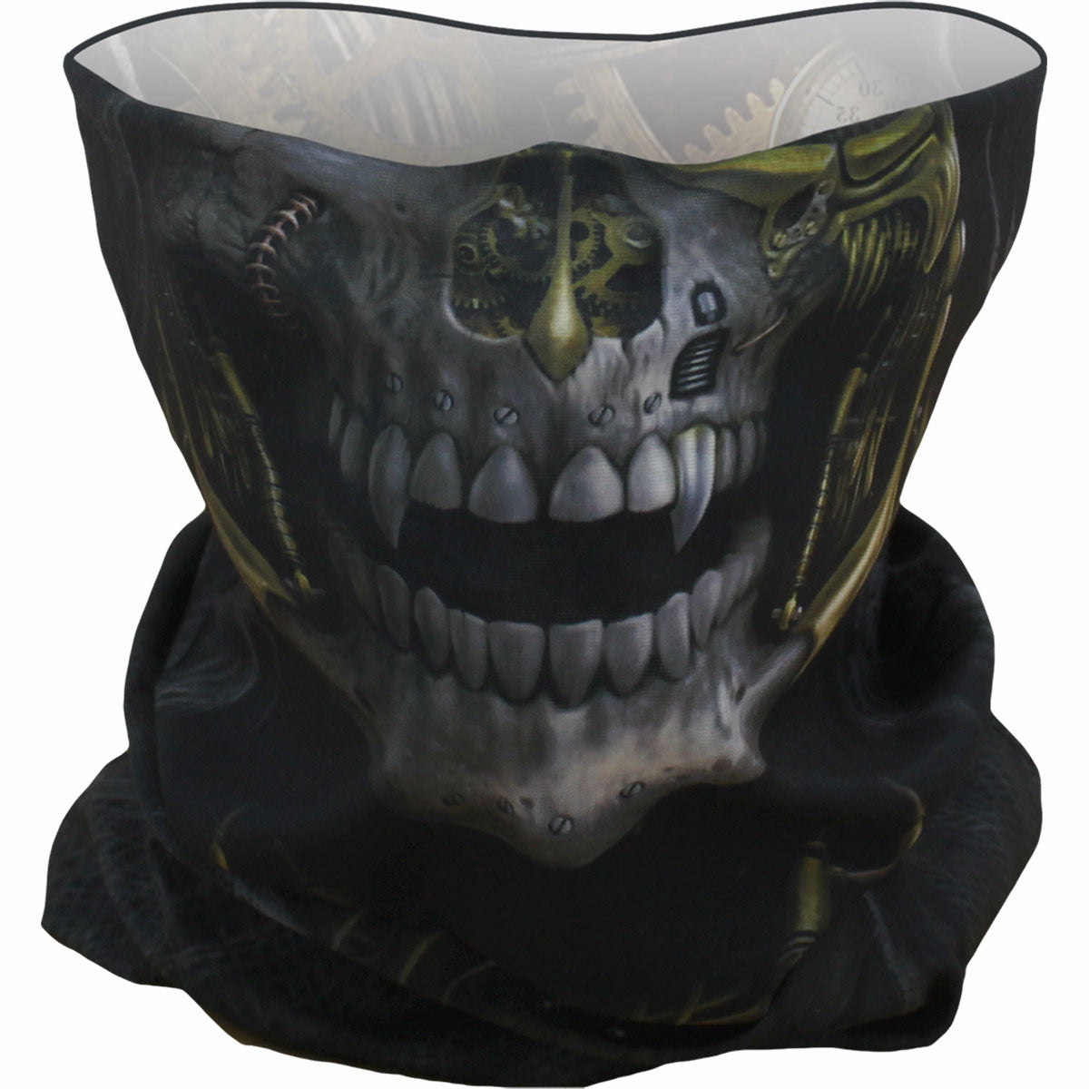 Steam Punk Reaper gothic Women's Multifunctional Face Wrap in Black by Spiral Clothing 
