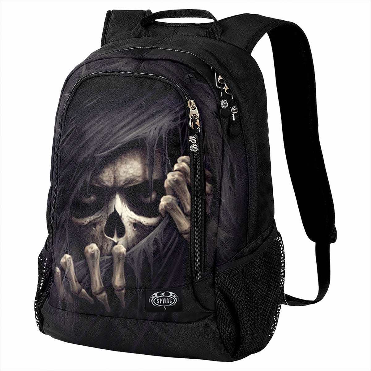 Grim Ripper gothic  Back Pack - With Laptop Pocket in Black by Spiral Clothing 