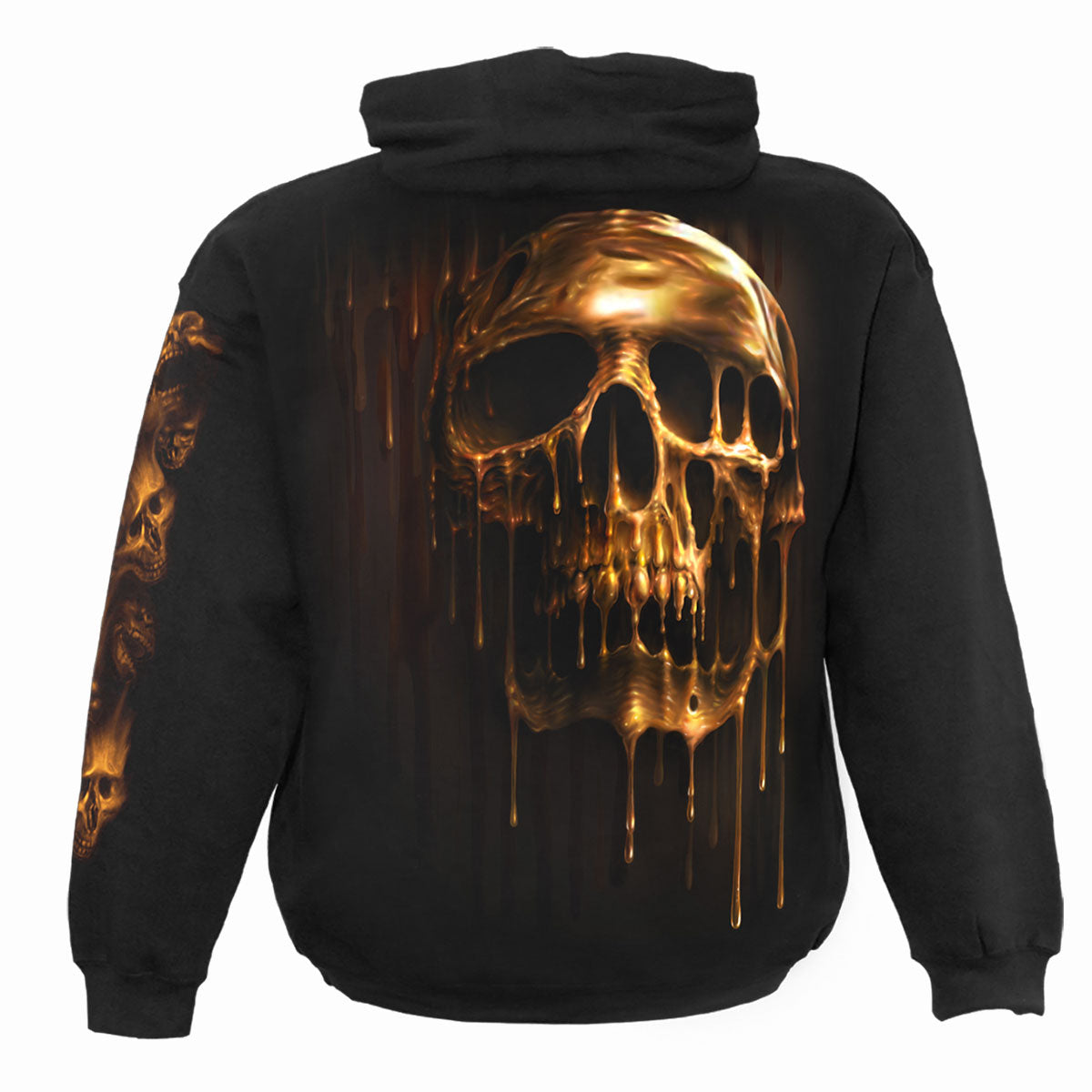 Dripping Gold gothic  Hoody in Gold/Black by Spiral Clothing 