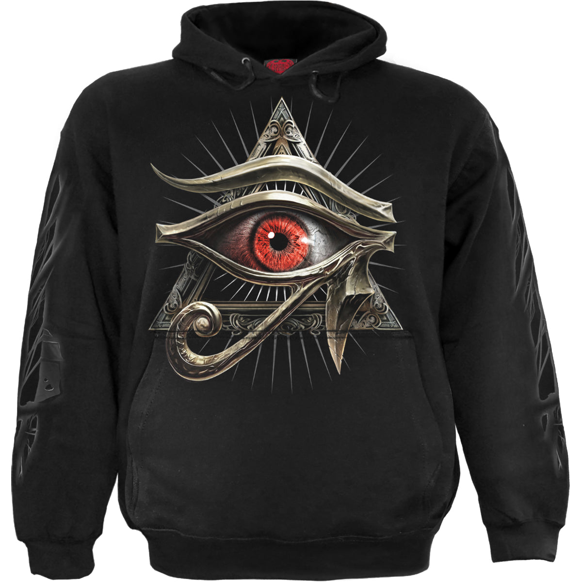 Evil Eye gothic Hoody in Black by Spiral Clothing - Front view