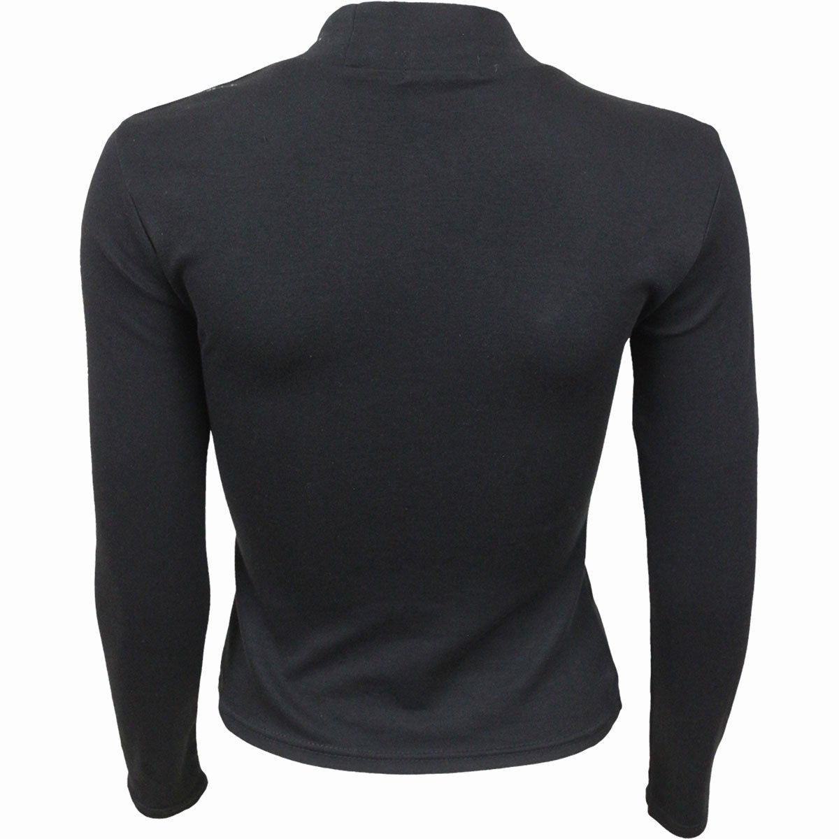 Gothic Elegance gothic  Pentagram Shoulder Longsleeve Top in Black by Spiral Clothing 