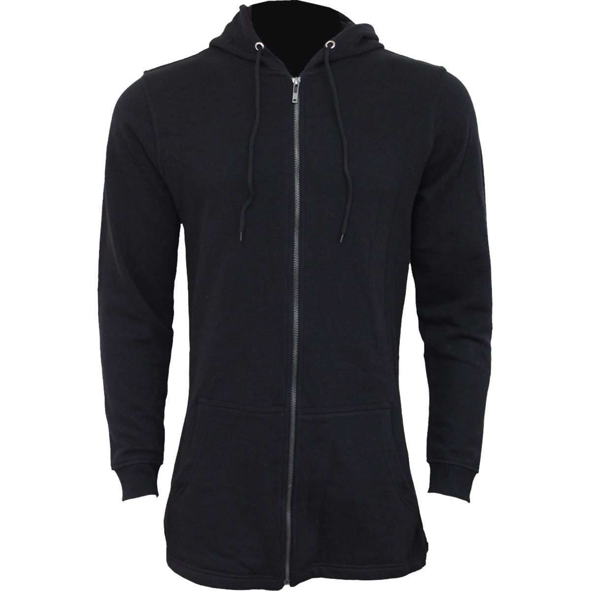 Gothic Rock gothic Women's Ladies Fish Tail Full Zip Hoody - Zip Sleeve in Black by Spiral Clothing 