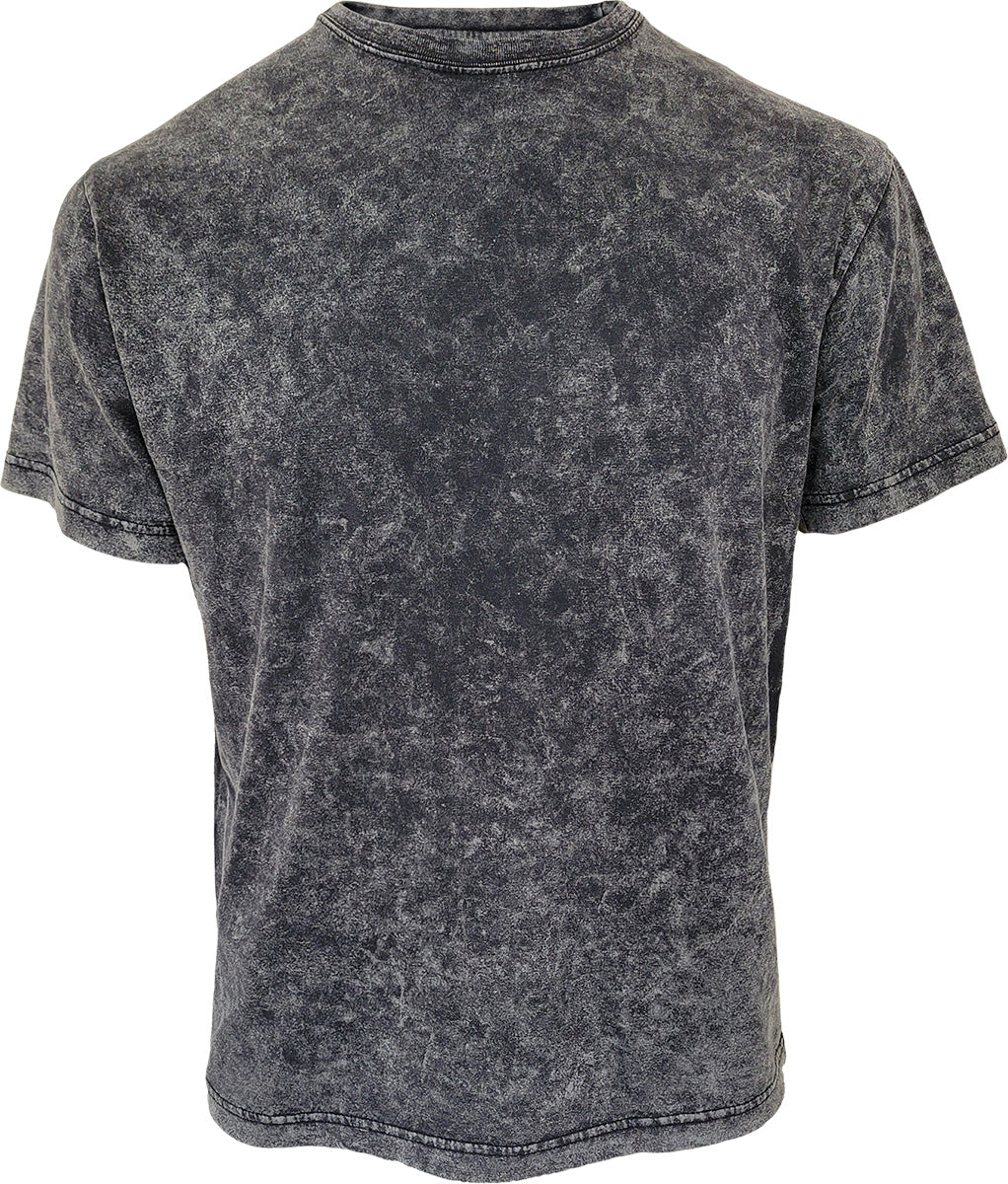 Urban Fashion gothic Acid Wash T-Shirt in Black by Spiral Clothing - Front view