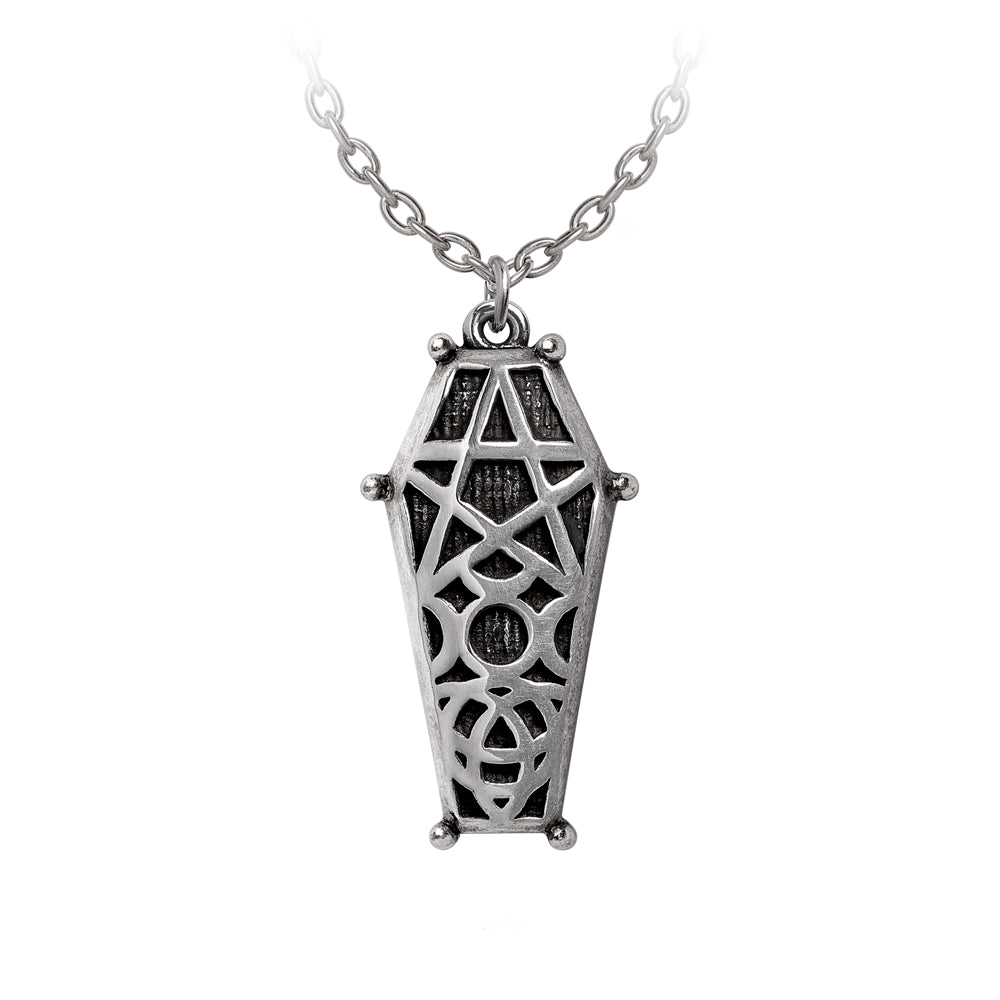 Alchemy Gothic Hex Coffin Pendant