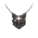 Alchemy Gothic Mystic Moon Cat Pendant